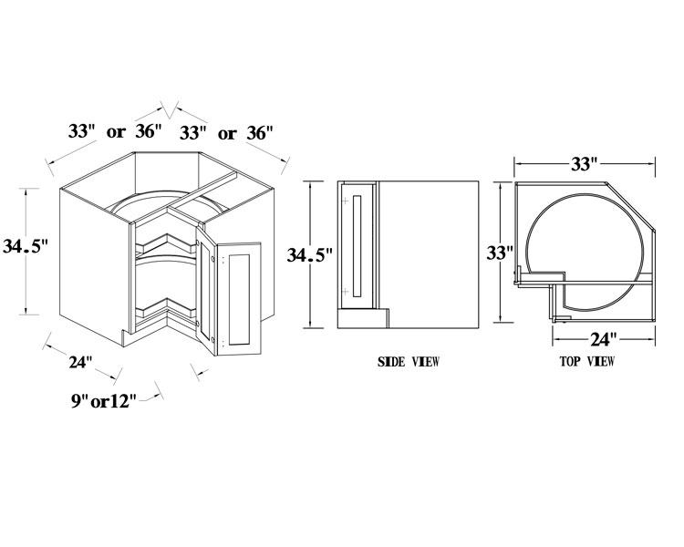 Base Lazy Susan Corner Cabinet thumbnail