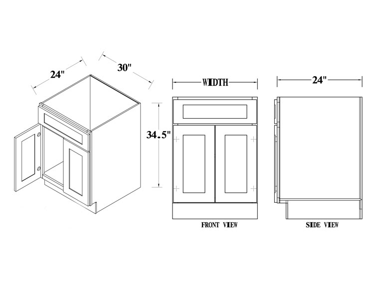 Sink Base Cabinet - Single Drawer thumbnail