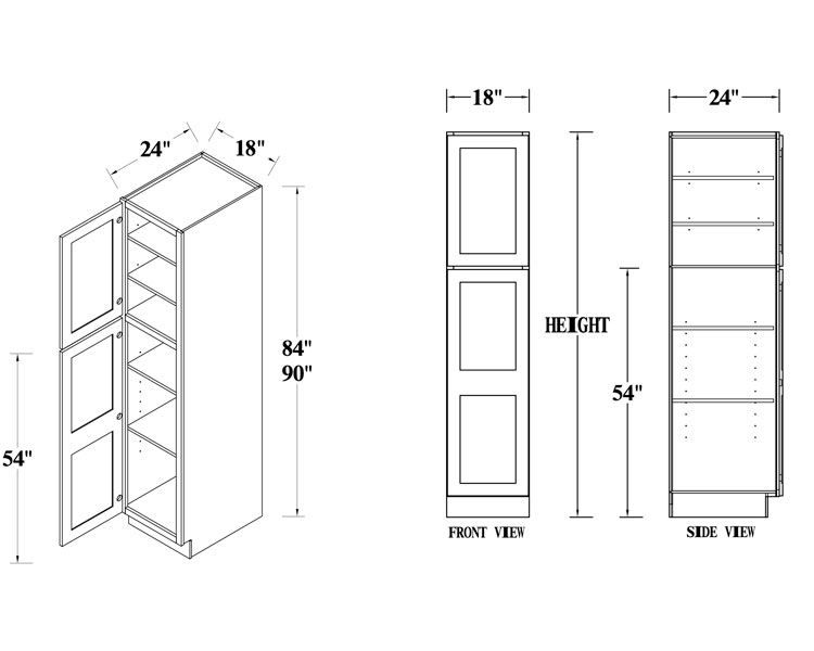 Two Door Pantry Tall Cabinet thumbnail